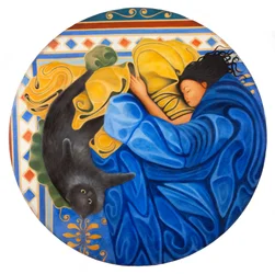 Barbara en Camilla, 2016 (olieverf op houtpaneel)