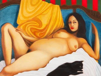 Barbara en de stierenvechter, 2016 (olieverf op houtpaneel)
