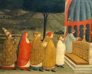 Predella van Wonder van de Onteerde Hostie, detail
