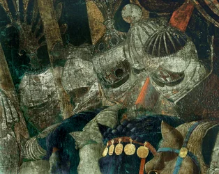 De Slag bij San Romano tussen Florence en Siena in 1432 ...