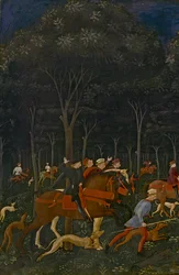 De jacht in het bos, ca. 1465-70