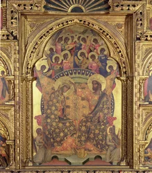Kroning van de Maagd, detail van het veelluik