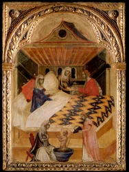 De geboorte van Sint Nicolaas van Myra