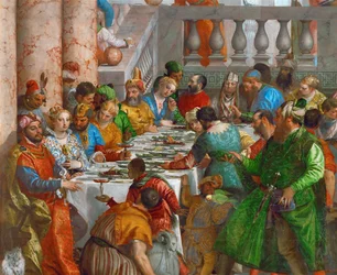 Het bruiloftsfeest te Kana (detail)