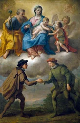 Vrede tussen facties van de stad Benevento, door Paolo de Matteis