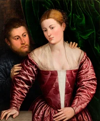 Dubbelportret van een Venetiaanse vrouw en haar cavalier, c.1560