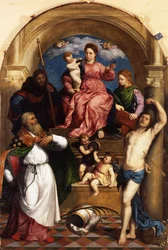 Madonna met kind en heiligen