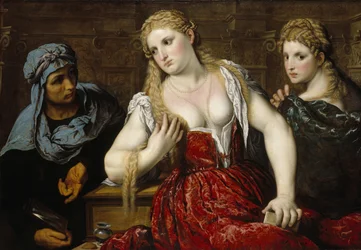 Venetiaanse vrouwen op hun toilet