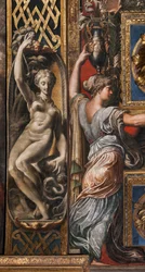 De drie wijze maagden en drie dwaze maagden (detail)