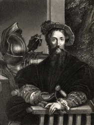 Christoffel Columbus (1451-1506) (gravure)