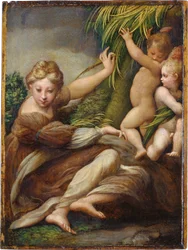 Martelares met engelen (heilige Catharina van Alexandrië?)