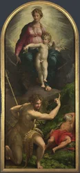 De Madonna en Kind met heiligen Johannes de Doper en Hiëronymus, 1527
