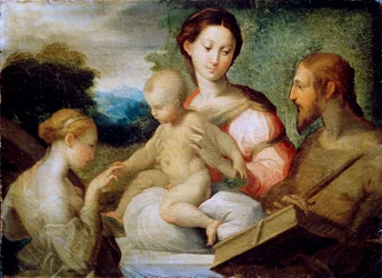 Het mystieke huwelijk van Sint-Catharina, late 1520s