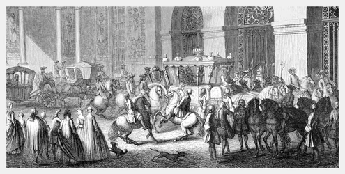 De ontvangst van de ambassadeur in Versailles