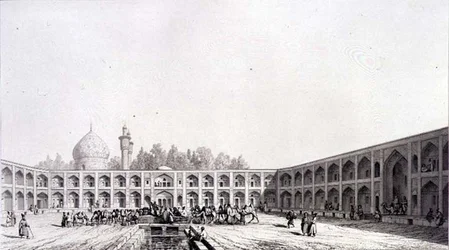 De karavanserai Shah Sultan-Hussein, Isfahan, plaat 32 uit 