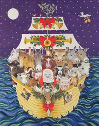 Aankomst Kerstmis (olieverf op doek)