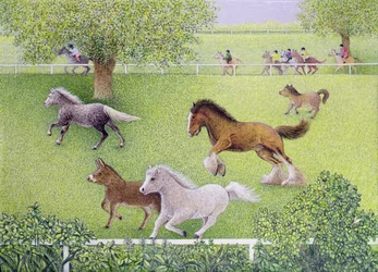 In galop (olieverf op doek)
