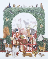 Vrede en welwillendheid (olieverf op doek)