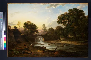 Een Uitzicht op de Douglasbrug bij Inverary, Argyllshire, 1818