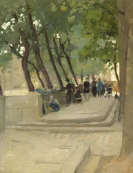 De boekenmarkt linkeroever, Parijs, ca.1900