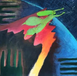 Italo Calvino, De stenen hemel, 2025 (Acryl op papier)