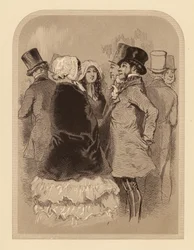 Gavarni in Londen: De flaneur in Regent Street (litho)