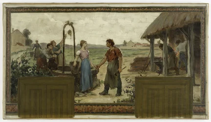 Schets voor het stadhuis van Saint-Maur-des-Fossés: Les fiançailles, in 1883