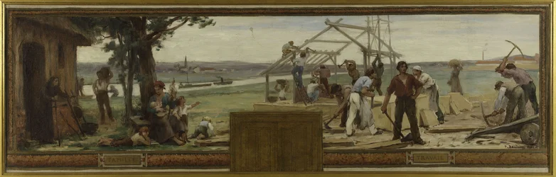 Schets voor het stadhuis van Saint Maur-des-Fossés: Familie en Werk