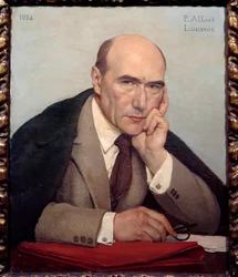 Portret van de Franse schrijver Andre Gide (1869-1951)