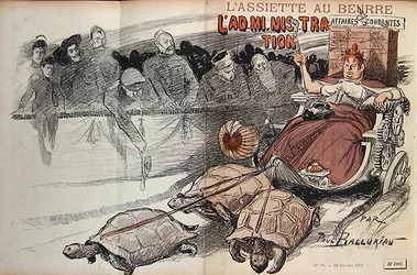 Karikatuur van de Franse administratie, uit 