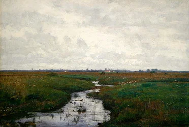 Een beek op de heide bij Dachau