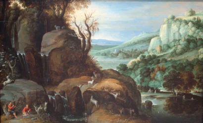 Landschap met herders