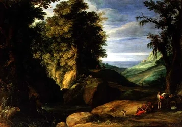 Landschap met reizigers, c.1610-15