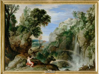 Paul Bril en P. P. Rubens: Landschap met Hebe en Jupiter (schilderij op doek)
