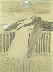 Jeanne Hugo en Jean Charcot in Hauteville House, Guernsey