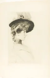 Portret van een vrouw met een hoed (Madame Letellier)