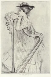 Het meisje met een harp