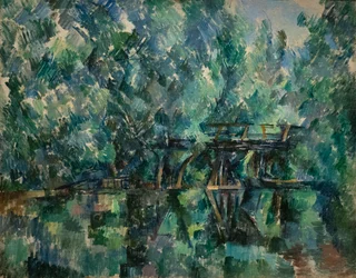 Een brug over een vijver Saint-Maur-des-Fosses