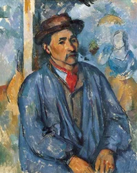 Man in een Blauwe Blouse
