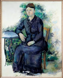 Portret van Madame Cezanne in een tuin