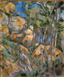 Rochers pres des grottes au-dessus de Chateau-Noir (olieverf op doek)