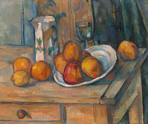 Stilleven met Melkkruik en Fruit