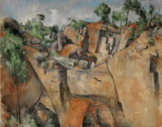 De steengroeve van Bibemus, Provence, Frankrijk (schilderij op doek)