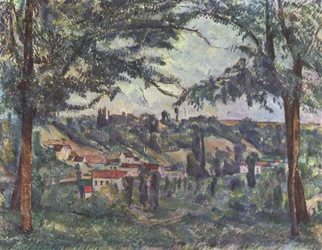 De Hameau des Pâtis in Pontoise, omringd door bomen