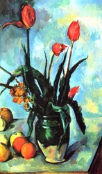 Vaas met tulpen