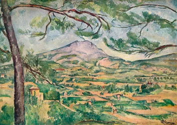 Mont Sainte-Victoire met grote pijnboom, circa 1887