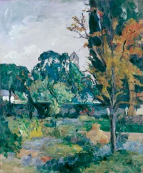 Landschap met klokkentoren