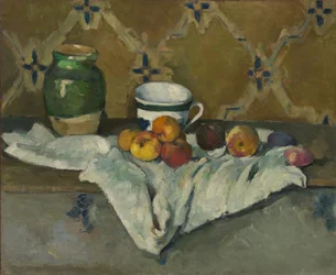 Stilleven met Pot, Beker en Appels, ca. 1877