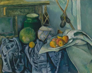 Stilleven met een gemberpot en aubergines, 1893-94