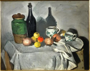 Stilleven (fruit en servies)